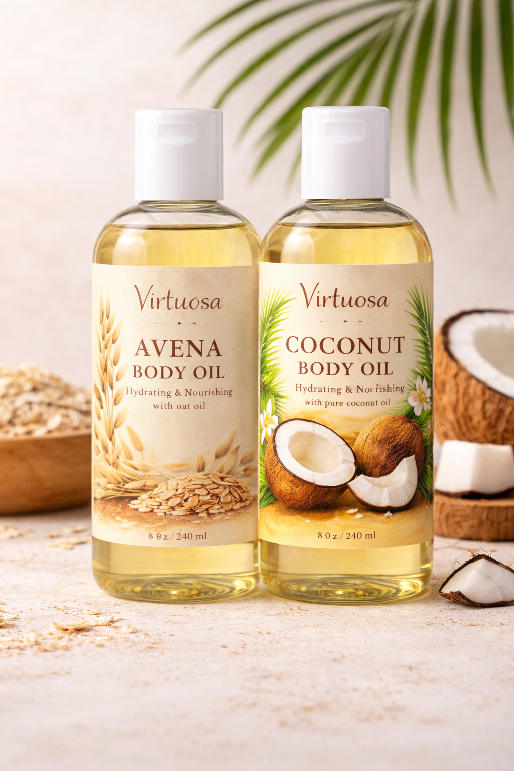 Virtuosa Dúo Hidratación Profunda – Avena & Coconut Body Oil