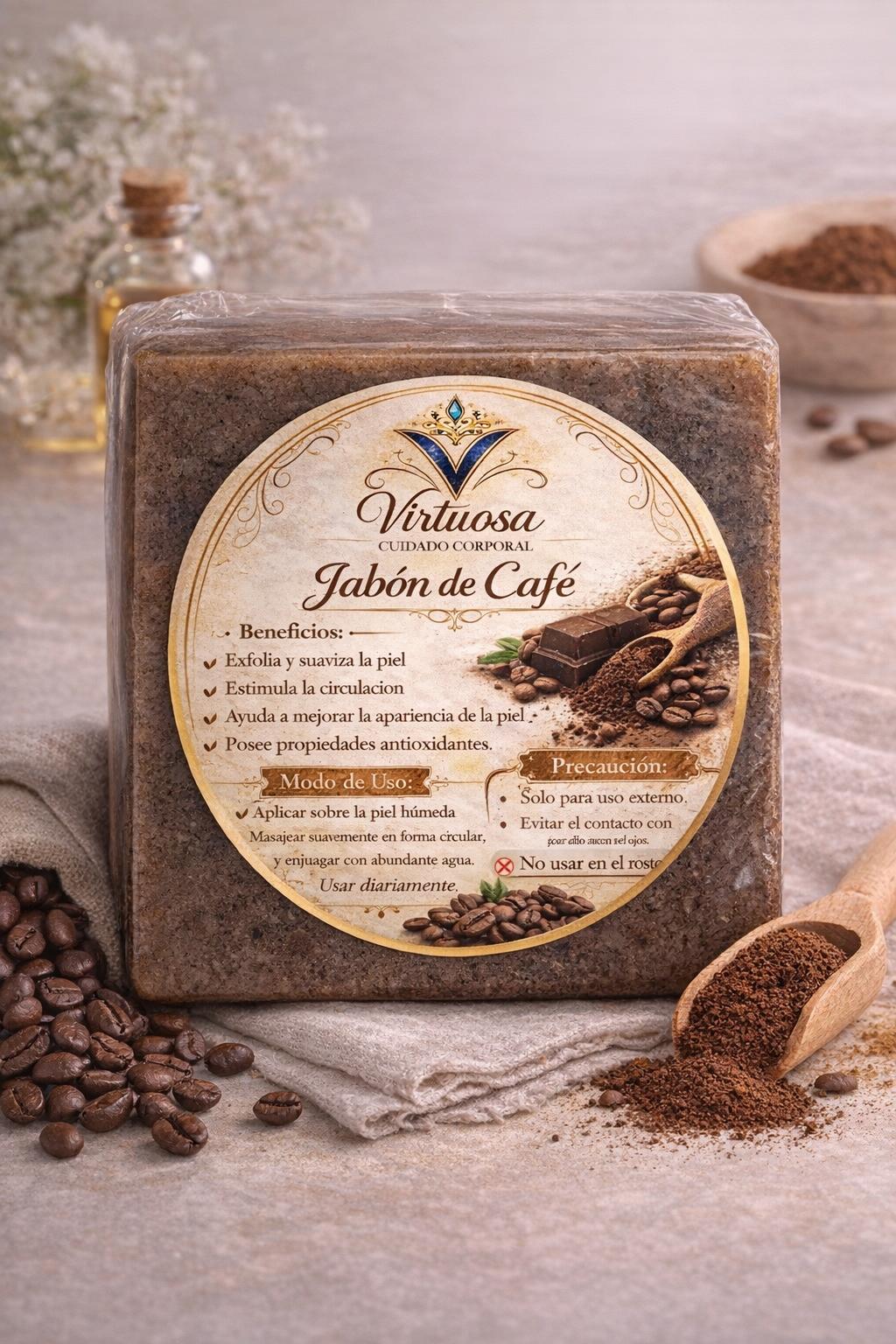 Jabón de Café — Exfoliante Natural para Piel Firme y Radiante | Virtuosa