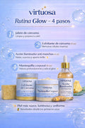 Rutina Glow 4 Pasos Virtuosa — Jabón, Exfoliante, Aceite & Mantequilla Corporal
