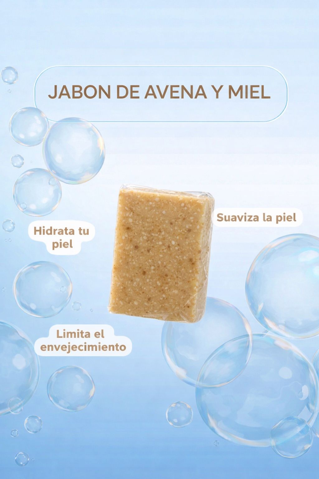 Jabón de Avena y Miel Virtuosa — Hidrata, Suaviza y Limpia tu Piel