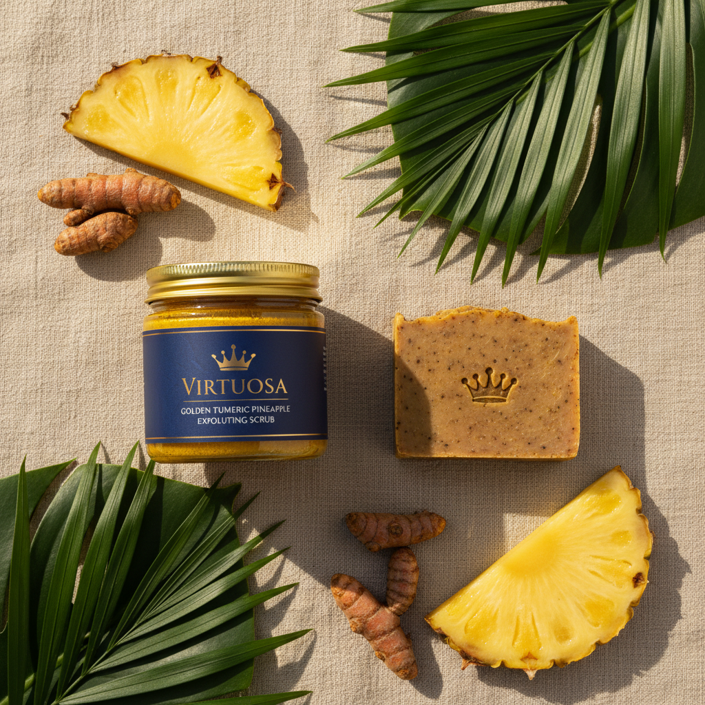 Dúo Detox Virtuosa Exfoliante y Jabón de Cúrcuma